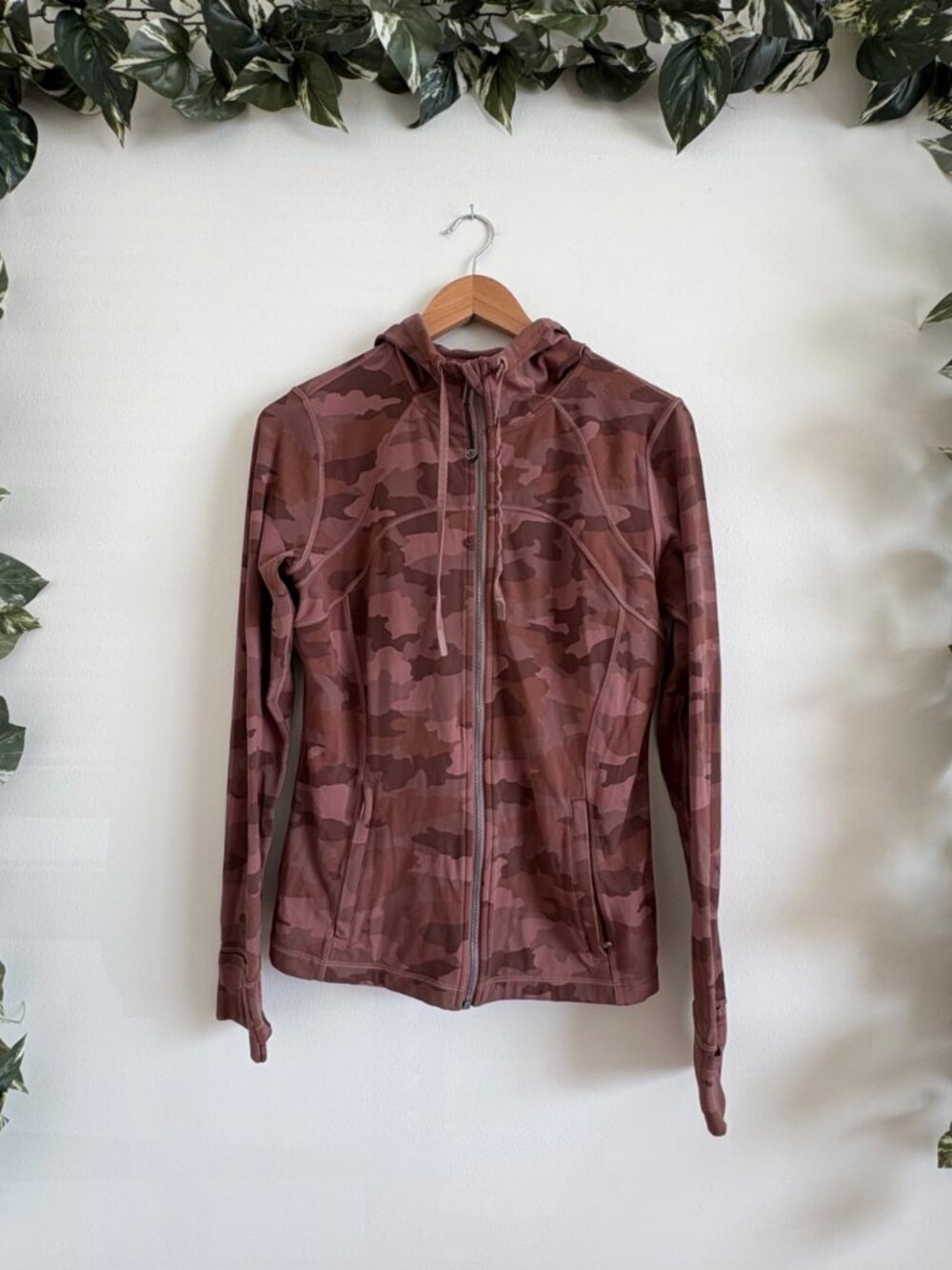 Lululemon Athletic Hooded Define Jacket Nulu Camo Brown Multi Women’s Size 12